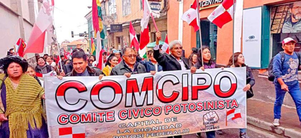 Cívicos potosinos llaman a marchar por la canasta familiar y cuestionan a Evo Morales