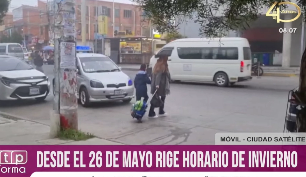 Desde el 26 de mayo rige el horario de invierno en La Paz